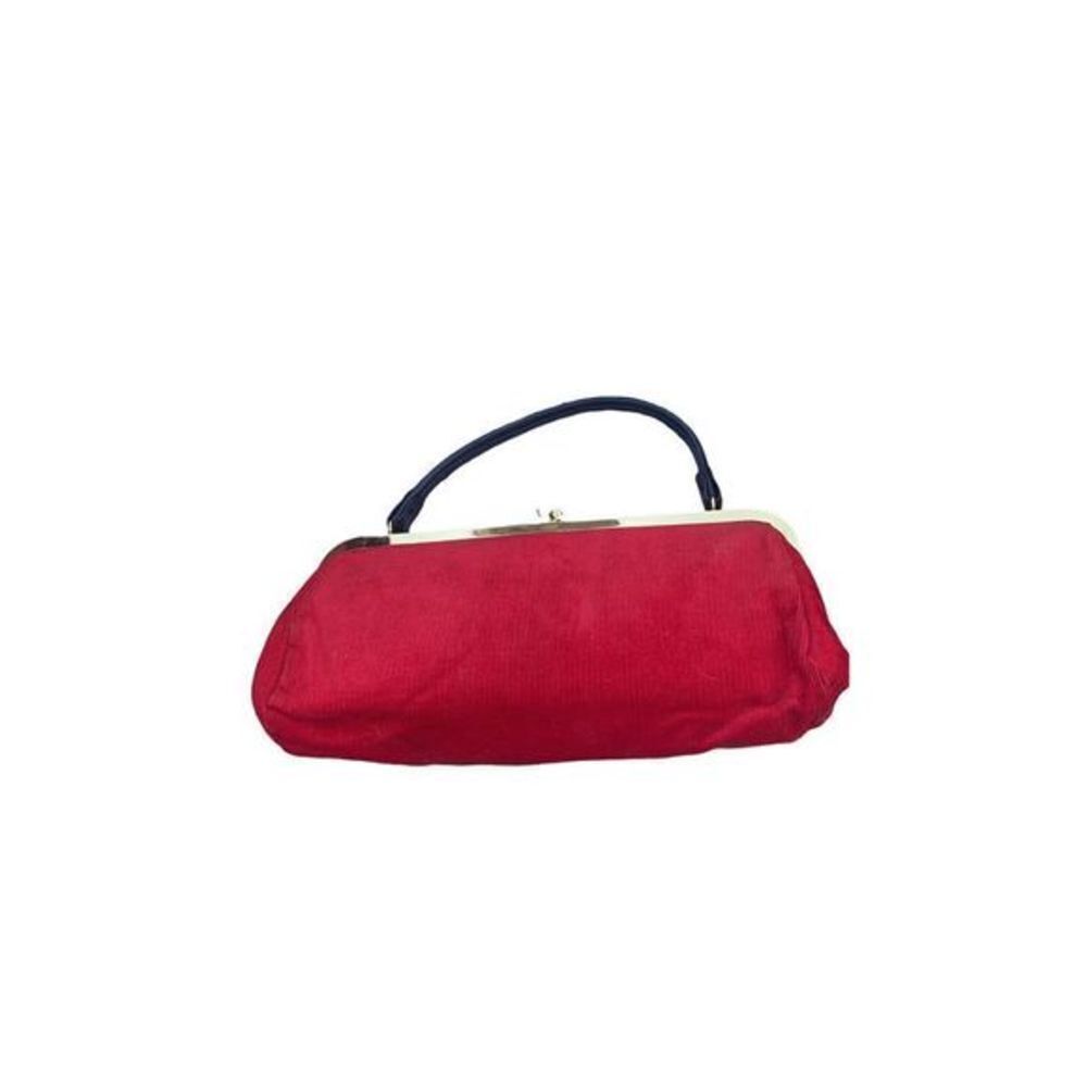 Vintage Red Corduroy Markay Bag East West - Picture 2 of 3